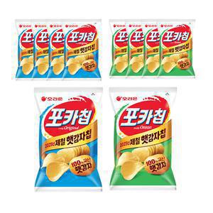 오리온 포카칩 제철햇감자 오리지널, 66g, 5개 + 어니언, 66g, 5개