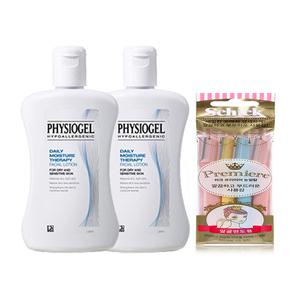 피지오겔 DMT 로션, 200ml, 2개 + 증정 (쉬크 눈썹칼 프리미엄, 4입, 1개)