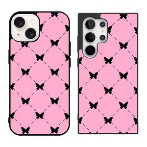 최신 갤럭시 아이폰 범퍼 케이스 핑크 리본 아가일 / 핸드폰케이스 S25 S24 S23 16 15