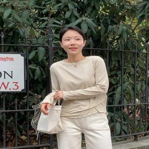 MADE 울텐셀 골지 프릴 긴팔 티셔츠 (6color)