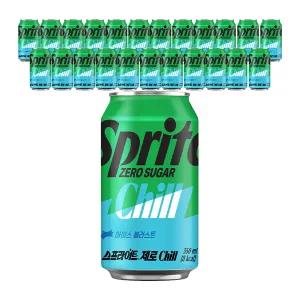 스프라이트 제로 Chill, 350ml, 24개