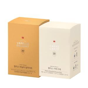 할리스 바닐라딜라이트 30입, 1개+카페라떼  30입, 1개