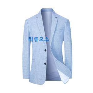 티류으스 남성 여름자켓 대 아빠 블루 베이지 럭셔리 슬림핏 얇은 마이