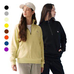 아가타 스코티 자수 반집업 포켓 맨투맨 AGT127-147