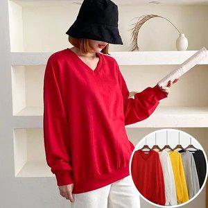 데일리V 긴팔 맨투맨 BOX 여성 오버핏 티셔츠 (5컬러) 박시핏 빅사이즈