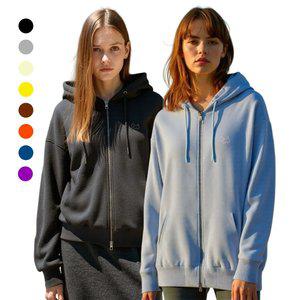 아가타 스코티 볼륨 자수 스탠다드 후드집업 AGT127-145