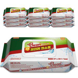 순수나라렛츠클린 렛츠클린 물걸레청소포 특대형 30매10팩 고급형 엠보싱 베이킹소다