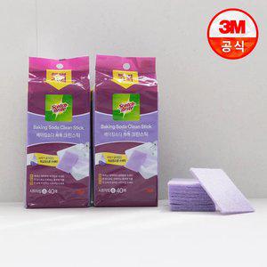 [3M] 욕실청소 크린스틱 시트타입 소형 40입x2개