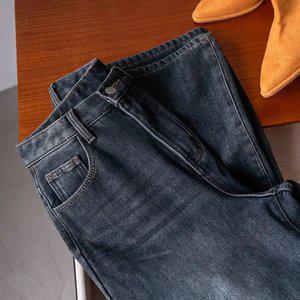 (안나앤플러스) 리스 본딩 기모 데님[데님DZX72] 빅사이즈