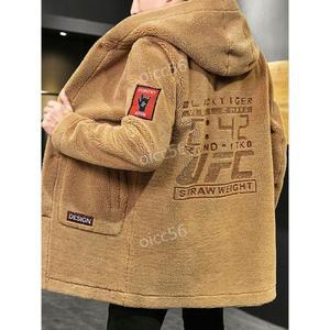 남성 고급 뽀글이 재킷 남자 겨울 점퍼 두꺼운 후드