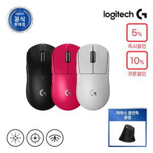 로지텍코리아 공식 G PRO X Superlight 2 / 무선 게이밍 마우스 화이트 (충전독)
