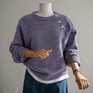 (안나앤모드) A. 폴슨 버튼 레글런 니트[니트C1108R01]