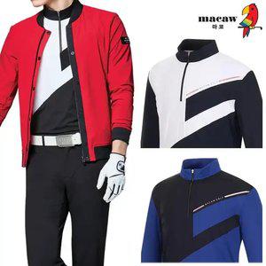 (남성)투톤 배색 반집업 티셔츠_MMM1TH61