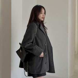 [제작/빅사이즈]이블렛 체이블 모직 더블 하프코트 제이스타일