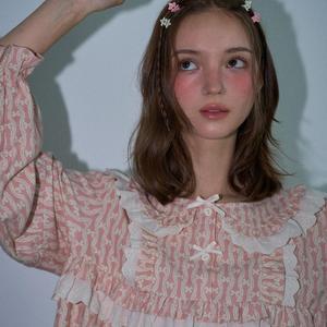 앙슈 긴팔 투피스 베이비핑크 (21수)