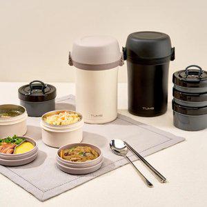 텀스 대용량 보온도시락 +스텐수저세트