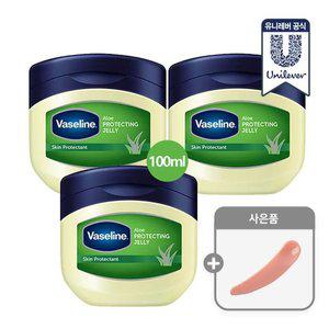 바세린 젤리 알로에 100ml 3개+스패츌러