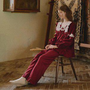 소르네 긴팔 투피스 버건디 (30수)