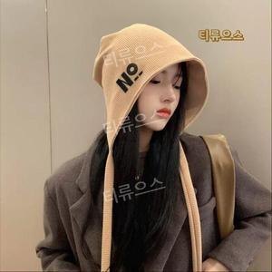 사계절 방한 패션 니트 끈 있는 귀달이 벙거지모자 캐쥬얼 같이삽시다 구혜선 모자 티