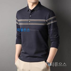 중년 남성 티셔츠 여름 아빠옷 봄 반팔티 스판 캐주얼 긴팔 60대 카라 작업복티 티류으