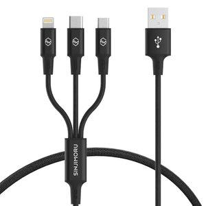 [3in1 케이블 C타입 8핀 5핀] 고속 충전 올인원 멀티충전 급속 USB 아이폰 갤럭시 휴대