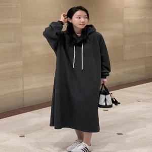 MADE 라운지 나그랑 후드 롱원피스(2color)