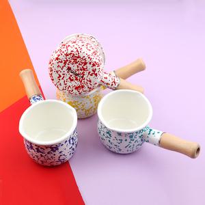 하코야 마블 법랑 페티 밀크팬 500ml