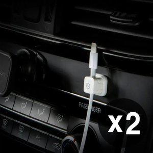 [1+1 마그네틱 케이블 홀더] 케이블 정리 충전 선정리 책상 차량 클립 고정 자석 전선