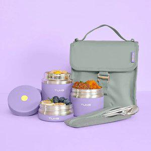 텀스 투고 보온도시락 3P + 슬림 수저세트