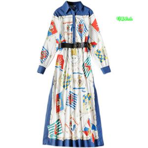 마인 이보영 원피스 슬림핏 콜라주 프린트 셔츠 벨트 티류으스