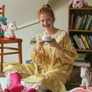 라솔 긴팔 원피스 옐로우 (30수)