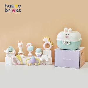 [하베브릭스] 신생아 잼잼이딸랑이 장난감 8종 선물세트 (+토끼케이스)