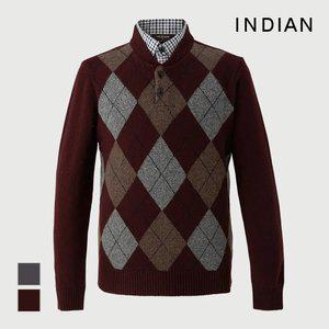 [INDIAN] 아가일 이중카라 니트_MITBPXWA201