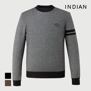 [INDIAN] 투톤 방풍 라운드 니트_MIGBRYW9141