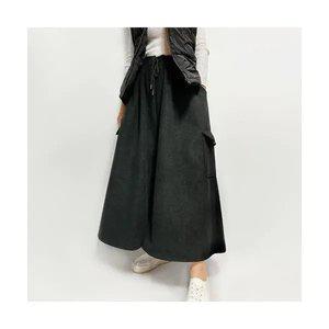 코듀로이 기모 와이드 골덴 치마바지 라샤