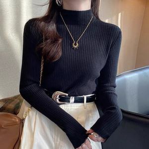 융기모 터틀넥 니트 폴라 반목 티셔츠 오헤츠