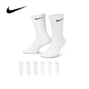 나이키 스우시 양말 SX7666-100 6입 크루 삭스 중목 언더웨어