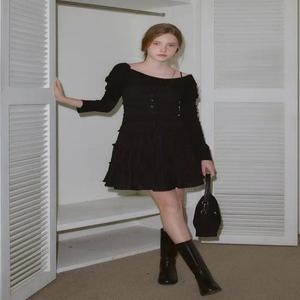 [에브레] 니트캉캉SK _블랙