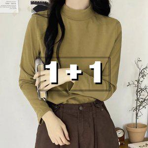 [2장세트] 마일드 피치기모 반폴라 티셔츠 6컬러 A23T405