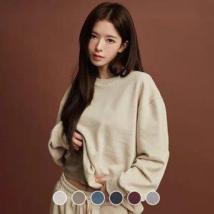 325911 여 언브러시드 테리 라운드넥 풀오버 (솔리드)