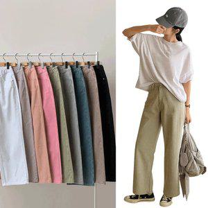 다올샵 여성 피그먼트 일자핏 팬츠 9컬러 S~3XL 2가지 선택기장 7001