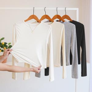 [잇수다] 1&1 드루민 베이직 레이온 스판 라운드 긴팔 티셔츠