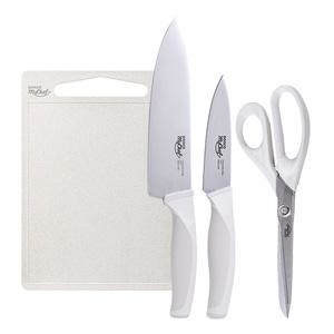 [십일절최대40%] 도루코 마이셰프 마린 베이지 칼도마 4종세트 (식도+과도+가위+도마)