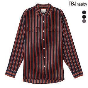 [TBJ] 남성 폴리 스트라이프 셔츠(T183SH100P)