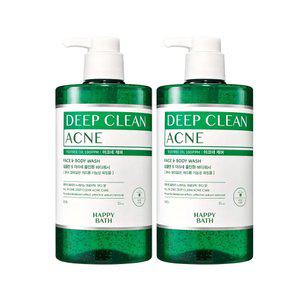 해피바스 딥클린 티트리 아크네케어 바디워시 900g, 2개