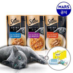 쉬바 수제 수프 24개 골라담기+캣닢쿠션+베베숲물티슈+템테이션12gx3개