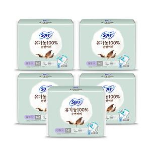 쏘피 유기농 순면커버 대형 14매, 5개