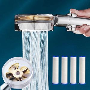 토네이도 수압상승 샤워기 회오리 샤워헤드 정수필터 원터치 버튼식