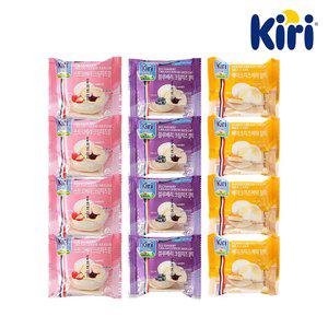 끼리 크림치즈 찰떡 3종 12개 (스트로베리4 + 블루베리4 + 베이크치즈4)