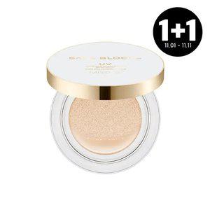 [1+1][미샤] 세이프 블록 RX 커버 톤업 선 쿠션 SPF50＋/PA＋＋＋＋